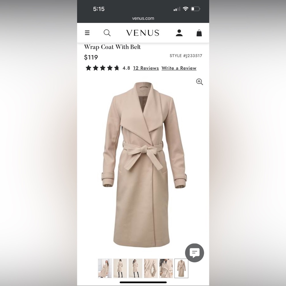 Venus Burgundy Wrap-Around Coat